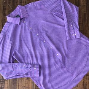 Madison Slim Fit XL dress shirt pink blue checkere